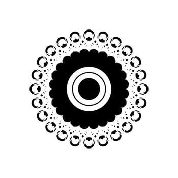 Geometrical Motive Pattern, Artistic Circle-Shaped, Modern Contemporary Mandala, Minimaslim and Monochormefor Decoration, Background, Decoration or Graphic Design Element. Vector Illustration