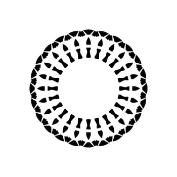 Geometrical Motive Pattern, Artistic Circle-Shaped, Modern Contemporary Mandala, Minimaslim and Monochormefor Decoration, Background, Decoration or Graphic Design Element. Vector Illustration