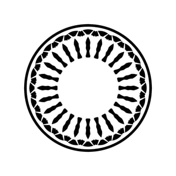 Geometrical Motive Pattern, Artistic Circle-Shaped, Modern Contemporary Mandala, Minimaslim and Monochormefor Decoration, Background, Decoration or Graphic Design Element. Vector Illustration