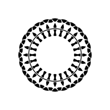 Geometrical Motive Pattern, Artistic Circle-Shaped, Modern Contemporary Mandala, Minimaslim and Monochormefor Decoration, Background, Decoration or Graphic Design Element. Vector Illustration