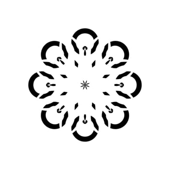 Geometrical Motive Pattern, Artistic Circle-Shaped, Modern Contemporary Mandala, Minimaslim and Monochormefor Decoration, Background, Decoration or Graphic Design Element. Vector Illustration