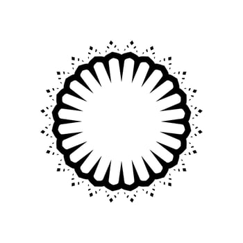 Geometrical Motive Pattern, Artistic Circle-Shaped, Modern Contemporary Mandala, Minimaslim and Monochormefor Decoration, Background, Decoration or Graphic Design Element. Vector Illustration