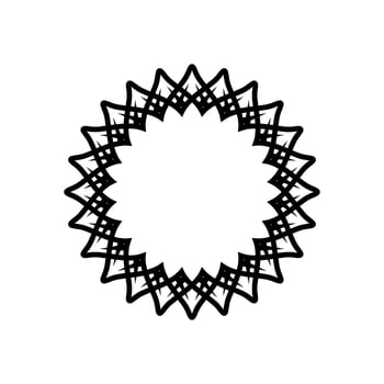 Geometrical Motive Pattern, Artistic Circle-Shaped, Modern Contemporary Mandala, Minimaslim and Monochormefor Decoration, Background, Decoration or Graphic Design Element. Vector Illustration