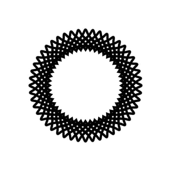 Geometrical Motive Pattern, Artistic Circle-Shaped, Modern Contemporary Mandala, Minimaslim and Monochormefor Decoration, Background, Decoration or Graphic Design Element. Vector Illustration