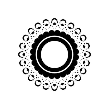 Geometrical Motive Pattern, Artistic Circle-Shaped, Modern Contemporary Mandala, Minimaslim and Monochormefor Decoration, Background, Decoration or Graphic Design Element. Vector Illustration