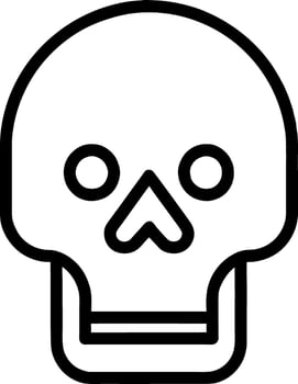 Human skull , death or dead flat vector icon for games and websites