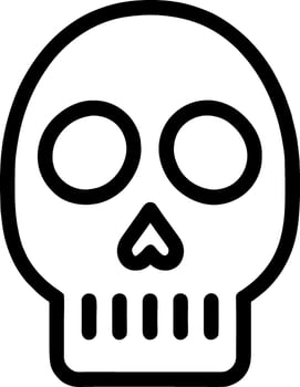 Human skull , death or dead flat vector icon for games and websites
