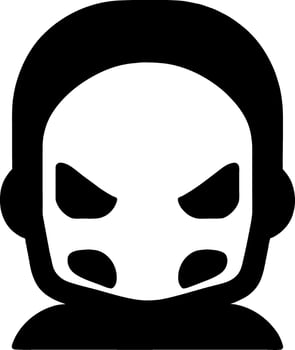 Human skull , death or dead flat vector icon for games and websites