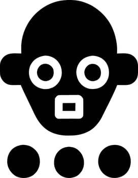 Human skull , death or dead flat vector icon for games and websites