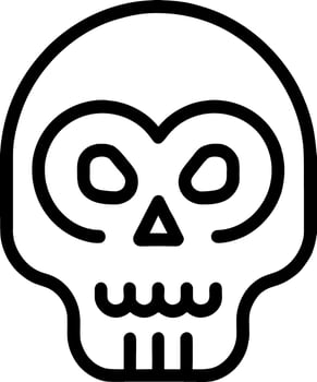 Human skull , death or dead flat vector icon for games and websites