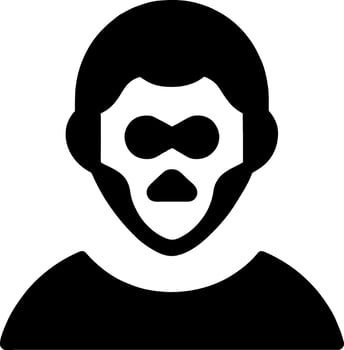 Human skull , death or dead flat vector icon for games and websites