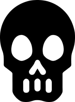 Human skull , death or dead flat vector icon for games and websites