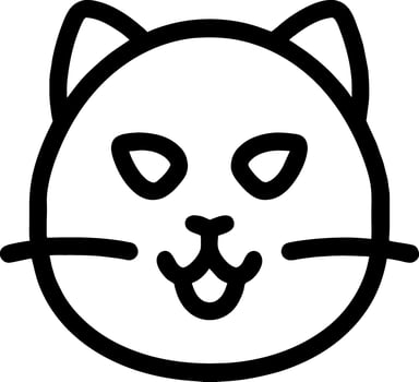 Cat line icon, outline vector sign,