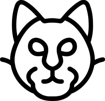 Cat line icon, outline vector sign,