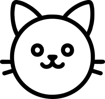 Cat line icon, outline vector sign,