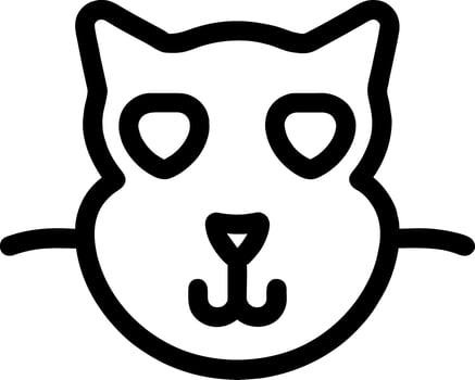Cat line icon, outline vector sign,