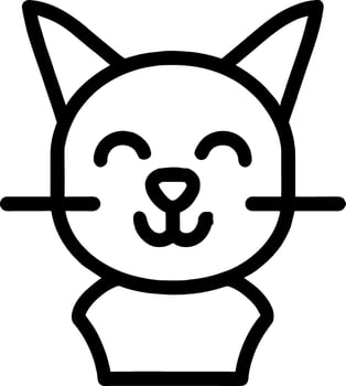Cat line icon, outline vector sign,