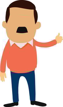 Character of a businessman. vector