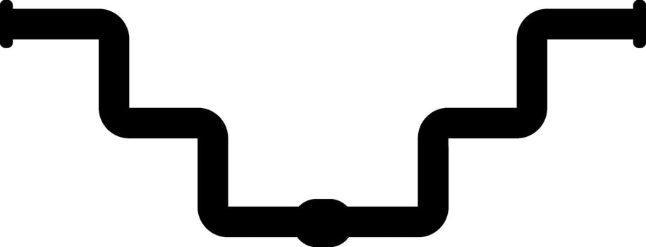 Illustration of pipe fitting in flat style. vector