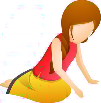 Character of a girl. vector
