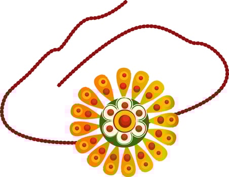 Colourful floral design rakhi. vector