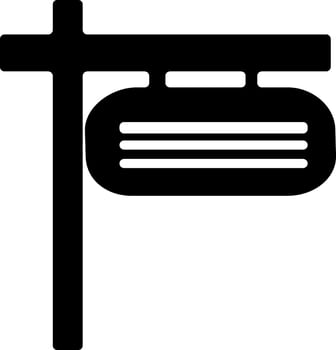 Black and white blank direction board. vector