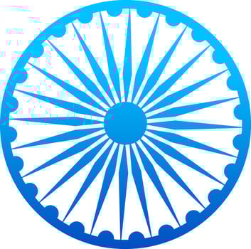 Illustation of vector ashok chakra.