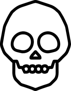 Human skull , death or dead flat vector icon for games and websites