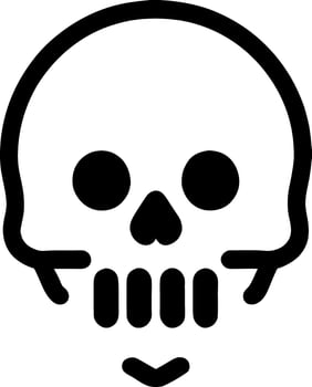 Human skull , death or dead flat vector icon for games and websites