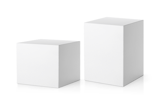 blank packaging white cardboard box transparent background png