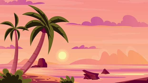 Trendy Beach Wallpaper vector