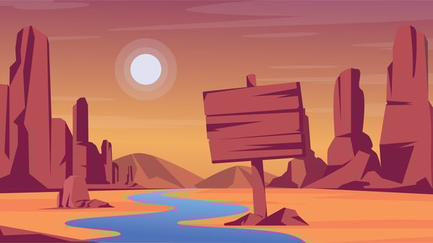 Trendy Desert Landscape vector