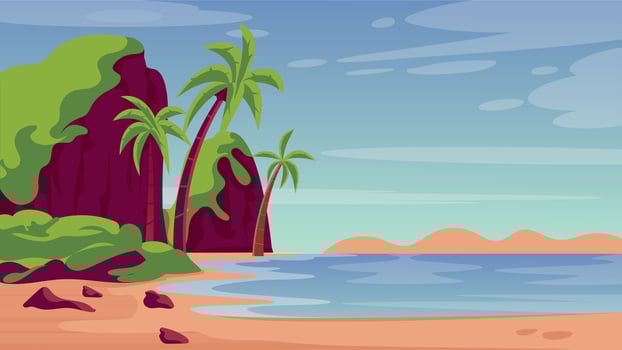 Trendy Beach Scenery vector