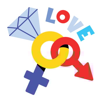 Trendy Making Love vector