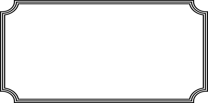 simple rectangular frame with copy space for text or design vector