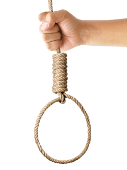 Man hand hold Loop hemp rope, transparent background png