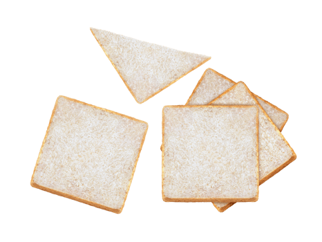 Slice of white bread transparent background png