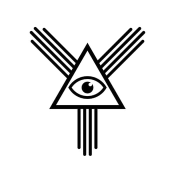 all seeing eye symbol vector illustration