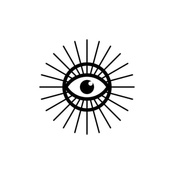 all seeing eye symbol vector illustration
