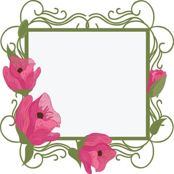 Isolated illustration of Ornamental frame. vector