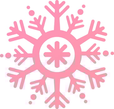 Monochrome Snowflake in pink color. vector