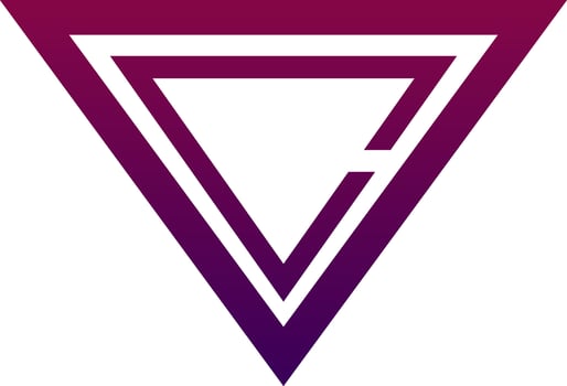 Triangular geometric on white background. vector