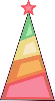 Colorful party hat design. vector