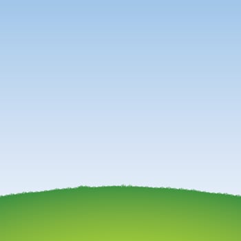Green landscape with sky. vector