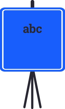 Blue chalkboard with alphabets. vector