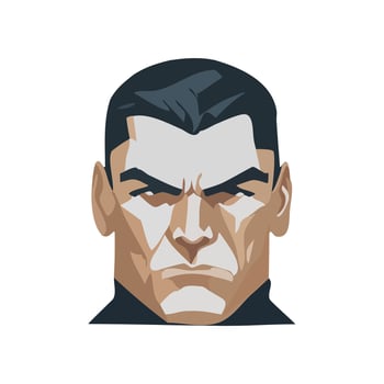 Portrait of a bodyguard vector illustration