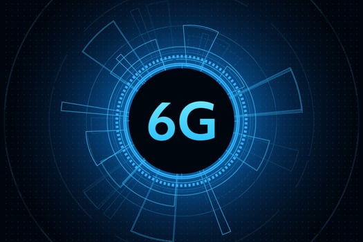 concept of technology 6G mobile network , New generation telecommunication , high-speed mobile Internet, vector