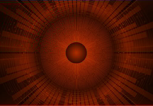 Modern Cybersecurity Eye on Technology Background vector