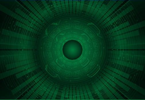 Modern Cybersecurity Eye on Technology Background vector