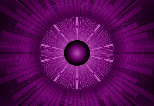 Modern Cybersecurity Eye on Technology Background vector